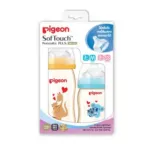 Pigeon Pigeon, tea milk bottle 5 /8 ounces.+ Juk Soft Touch Plus SS / M