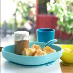 Beaba Silicone Silicone Suction Plate - Light Blue