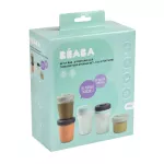 BEABA Set Toddler Food Storage Set - 8 Clip Portions 4x150 ML + 4x250 ml