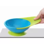 Baby rice bowl, bottom bowl with blue/pink/orange