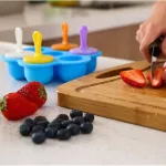 Silicone blocks block ice cream, soaking baby food, soaked in a circle supplement, 7 channels with ice cream
