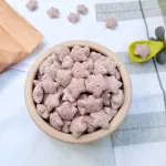 Wel-B Organic Purple Rice Puffs 56G Jasmine Rice Mixing organic rice berry, Valeba 56 grams - 100% organic melting snacks no Allergen