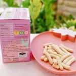 ขนมเด็ก6เดือนขึ้นไป ขนมเสริมพัฒนาการ มินิเเครกเกอร์ ออร์กาเนะ  ควินัวผสมข้าวกล้อง รสสตรอว์เบอร์รี่สั่งขั้น2กล่องขึ้นไป