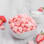 Sell ​​24 boxes. WEL-B Freeze-Dried Yogurt Strawberry 42g. Strawberry flavor 42g - Children's dessert snacks Free healthy desserts