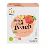 WEL-B Freeze-Dried Peach 30g. Peaches Crispy Valeba 30 grams-Snacks for children Free healthy desserts, no oil, do not use heat, easily digested, useful.