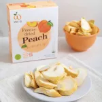 WEL-B Freeze-Dried Peach 30g. Peaches Crispy Valeba 30 grams-Snacks for children Free healthy desserts, no oil, do not use heat, easily digested, useful.