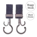Luxurious Buggy Hooks Black Denim Hanging for Luxury Cart