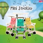 FIN BABIESPLUS รถเข็นเด็ก 4 ล้อ ขนาดพกพา น้ำหนักเบา พับเก็บง่าย มีหลังคาบังแดด รับน้ำหนักได้ถึง 18 กิโลกรัม Mini Stroller รุ่น CAR-710