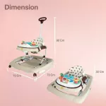 Glowy star โกลวี่ สตาร์ รถหัดเดินวงกลมมีด้ามเข็น รุ่น Aston ปรับโยกได้ ถาดของเล่นมีเสีย ผ่านมาตรฐานยุโรป หัดเดินวงกลม