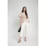Queencows Kathrin Beige Wrap Top