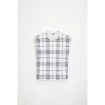 White Plaid Top White