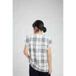 White Plaid Top White
