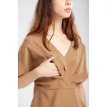 CESCA CROP TOP BROWN WHITE