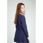 Wanda Tie Long Robe Navy L