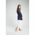 Wanda Tie Long Robe Navy L