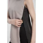 Queencows Jen Two Tone Top Brown