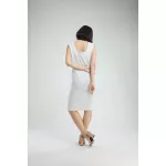 Queencows Trixie Neck Dress White