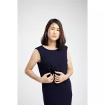 Queencows, Trixie Neck Dress Navy