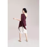 Queencows shirt for Genes One Shoulder Wine