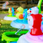 MTR รถหัดเดิน ปรับระดับได้ มีที่ล็อคล้อด้านหลัง พร้อมด้ามเข็น คละลาย