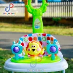 MTR รถหัดเดิน ปรับระดับได้ มีที่ล็อคล้อด้านหลัง พร้อมด้ามเข็น คละลาย