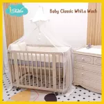 Idawin Baby Classic Baby Bed Available in 2 colors White Wash, White