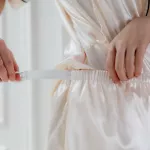 Sleep pajamas, satin, pregnant pajamas, pants, breastfeeding For women, breast -feeding can open milk.