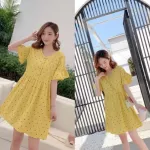 Yellow maternity dress, free delivery