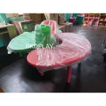 Student activity table, bean shape The crescent of the Moon, the YU activity, can adjust the plastic group, can be adjusted, tables with children's chairs with 6 chairs, ready to deliver for children.