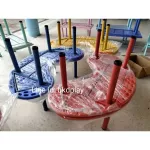 Student activity table, bean shape The crescent of the Moon, the YU activity, can adjust the plastic group, can be adjusted, tables with children's chairs with 6 chairs, ready to deliver for children.