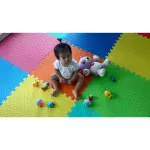 Hellomom, jigsaw crawling sheet, edge 60 x 60, thick, 10 mm 6, mixed colors, standardized with chest. Suitable for children from 0 months or more.
