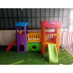 กระดานลื่นบ้าน2ชั้น บ้านสไลเดอร์ สีสดใส,บ้านของเล่น บ้านเด็ก บ้านพลาสติก ของเล่นเด็ก,เครื่องเล่นสนาม พร้อมส่ง