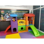 กระดานลื่นบ้าน2ชั้น บ้านสไลเดอร์ สีสดใส,บ้านของเล่น บ้านเด็ก บ้านพลาสติก ของเล่นเด็ก,เครื่องเล่นสนาม พร้อมส่ง