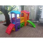กระดานลื่นบ้าน2ชั้น บ้านสไลเดอร์ สีสดใส,บ้านของเล่น บ้านเด็ก บ้านพลาสติก ของเล่นเด็ก,เครื่องเล่นสนาม พร้อมส่ง