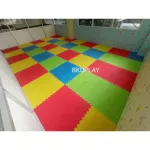 แผ่นโฟมจิ๊กซอ EVA 20 มล 100x100 หนา2 ซม. ,แผ่นกันกระแทก,แผ่นโฟมปูพื้น, โฟมปูพื้น,จิ๊กซอว์ปูพื้น, แผ่นรองคลาน สำหรับเครื่องเล่นสนามในร่ม ห้องเด็กเล่น