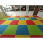 แผ่นโฟมจิ๊กซอ EVA 20 มล 100x100 หนา2 ซม. ,แผ่นกันกระแทก,แผ่นโฟมปูพื้น, โฟมปูพื้น,จิ๊กซอว์ปูพื้น, แผ่นรองคลาน สำหรับเครื่องเล่นสนามในร่ม ห้องเด็กเล่น