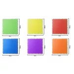 Hellomom EVA crawling sheet, 1 sheet of foam, mixed colors, size 56x56 cm. Do not close the edge of the jigsaw puzzle.