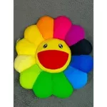 Colorful sunflower seat cushion The sunflower pattern cushion, smiling face pattern 60 cm fabric doll cushion