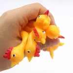 Thetoy, Chicken Toys, Chicken, Stretchy Rubber, Slicks, Chicken Shooting, Wall Chicken Rubber, Size. 4.5 x S. 10 cm.