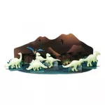 4M GLOW 3D - Dinosaur, glowing dinosaur toys Paste the ceiling and room wall To be full of dinosaurs