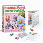 4M  MOULD & PAINT - CUTE PETS ชุดของเล่นศิลปะ ปูนปั้น ระบายสี รูปสัตว์เลี้ยง ในชุดประกอบด้วย อุปกรณ์ทำปูนปั้น พร้อมสีระบายสดใส