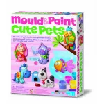 4M  MOULD & PAINT - CUTE PETS ชุดของเล่นศิลปะ ปูนปั้น ระบายสี รูปสัตว์เลี้ยง ในชุดประกอบด้วย อุปกรณ์ทำปูนปั้น พร้อมสีระบายสดใส