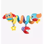 Playgro Who is in the Tree Twirly Whirly. The vine toys can be installed on a stroller or a hammock.