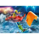 Playmobil 70144 Sea Rescue Kitesurfer Rescue with Speedboat Sea Rescue Girls surfing with speedboat