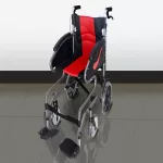 Aluminum trolley, foldable, small wheel, modern design, lightweight aluminum wheelchair