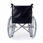 TAVEL, the patient cart model FIC-211H, chrome plated steel, PVC cushion, foldable, hand brakes and wheel brakes.
