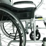 Lightweight patient cart, folding backrest, big wheel