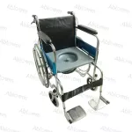 ABLOOM Patient Cart The wheelchair sitting and shooting Chromium plated steel, foldable with chamber, shooting Chrome Steel Commode Wheelchair