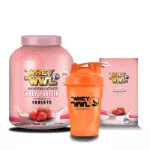 Wheywl Whey Protein ISOLATE 4 LB Strawberry Flavor Free orange shakes and whey protein size