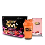 Wheywl Whey Protein ISOLATE 2 LB Strawberry Flavor Free orange shakes and whey protein size